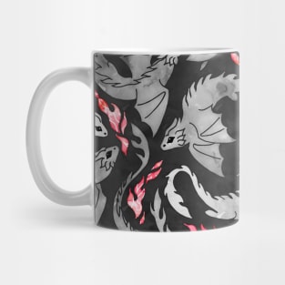 Dragon fire dark grey Mug